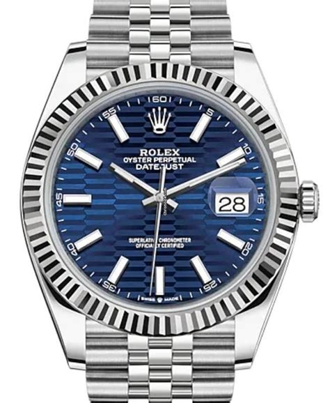 rolex datejust 41 blue motif dial